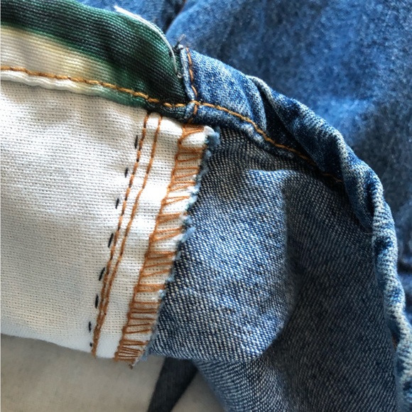 Y2K Mudd Flare Bell Bottom Floral Patch Jeans Size 11 - Picture 9 of 16